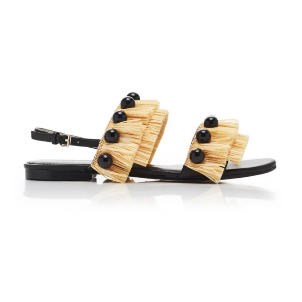 Mara & Mine - TAMSIN TASSEL MULES IN BLACK